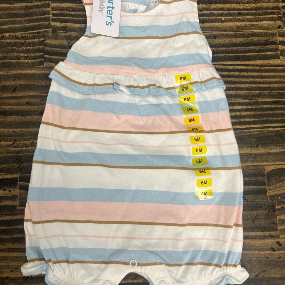 Carter's Multicolor Striped Baby Romper